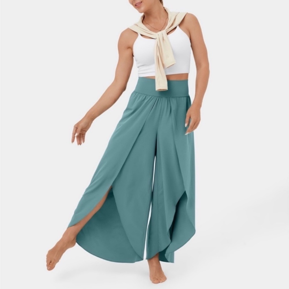 HALARA Breezeful High Waisted Palazzo Split Wide Leg Pants